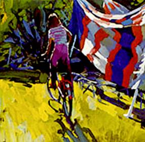 Nicola Simbari - 'Boy on a Bicycle'