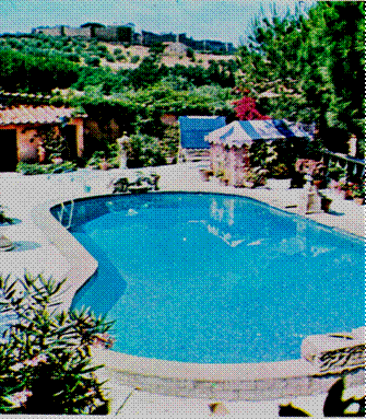 Nicola Simbari - pool side at the Villa.